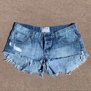Free People X One Teaspoon Denim Shorts